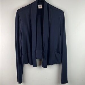 CAbi Navy Blue Cropped Cardigan Size M